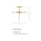 Designers Fountain Star Dust 16.5 in. 5-Light Brushed Gold Mid-Century Modern Semi Flush Mount Natural Marble Accents D304C-SF-BG - alternate 8